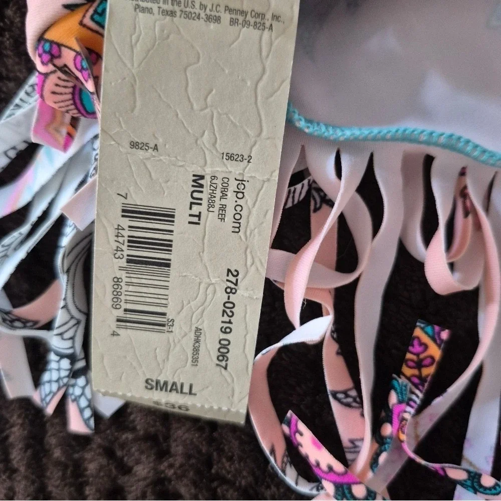 NWT Arizona‎ Jean Boho Coastal cowgirl boho Fringe Bikini Set Small and Medium